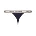 Emporio Armani Bi-Pack Thong Blu con vita elastica e logo lettering