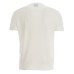 Emporio Armani T-Shirt a manica corta Bianca in jersey di cotone e Tencel  e logo Aquila Cartoon ricamato rosso