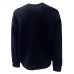 Emporio Armani Felpa Blu Navy in double jersey con maxi logo lettering e logo Aquila Rosso Arancio 