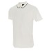 Emporio Armani Polo a manica corta Bianca in jersey di cotone e misto Tencel con micro logo Eagle stampato