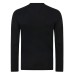 EMPORIO ARMANI MAGLIA A MANICA LUNGA BLACK IN JERSEY PIMA CON MAXI STAMPA LOGO EAGLE WHITE 