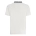 Emporio Armani Polo Bianca a manica corta in jersey di cotone con ricamo micro eagle