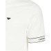 Emporio Armani Polo in jersey di cotone a manica corta Bianca con ricamo micro eagle