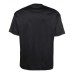 Emporio Armani T-Shirt Blu Navy a manica corta in jersey misto cotone e Tencel con maxi logo lettering e logo Aquila Azzurro