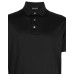 Emporio Armani Polo a manica corta Nera in jersey di cotone con fondo elasticizzato nero e logo lettering