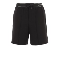 Emporio Armani Bermuda Nero con coulisse e vita elastica logata in double jersey.