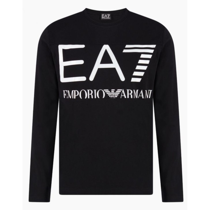 EA7 Emporio Armani T-shirt a manica lunga da uomo nera