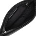 Emporio Armani Tracolla nera piatta in Nylon Jacquard Eagle All Over e logo lettering in metallo
