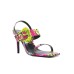 Versace Jeans Couture Sandali da Donna con tacco Multicolor con stampa Logo Couture all over