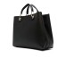 Emporio Armani Borsa a mano MyEA Bag Nera stampa cervo con tracolla in nastro con logo lettering All Over regolabile, estraibile