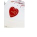 Love Moschino Sneakers in pelle Bianca con applicazione laterale rosso in metallo con logo