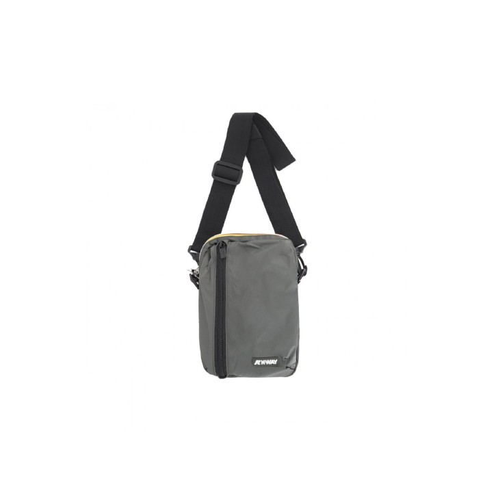 K-Way Tracolla in nylon verde con logo nella parte anteriore
