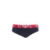 Emporio Armani Set 3 Slip in cotone stretch con vita elastica e logo bold monogram 1117342F71570435