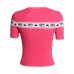 Chiara Ferragni T-shirt a manica corta Fucsia con LOGOMANIA
