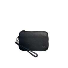 4US POCHETTE NERA DA UOMO CON LOGO NELLA PARTE ANTERIORE 