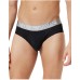 Emporio Armani  Slip nero modal  con vita elastica e logo lettering 