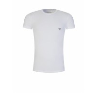 Emporio Armani T-Shirt white a manica corta con logo Aquila stampato