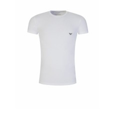 Emporio Armani T-Shirt white a manica corta con logo Aquila stampato