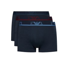 Emporio Armani Set 3 Boxer in cotone elasticizzato con vita elastica e logo bold monogram