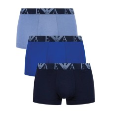 Emporio Armani Set 3 Boxer in cotone elasticizzato e vita elastica con logo bold monogram