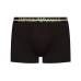 Emporio Armani Set 3 Boxer in cotone elasticizzato nero con vita elastica e logo lettering