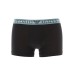 Emporio Armani Set 3 Boxer Black in cotone elasticizzato con vita elastica e logo lettering