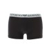 Emporio Armani Set 3 Boxer Black in cotone elasticizzato con vita elastica e logo lettering