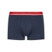 Emporio Armani Set 3 Boxer in cotone elasticizzato blu con vita elastica e logo lettering