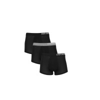 Emporio Armani Set 3 Boxer Black in cotone stretch con vita elastica e logo lettering