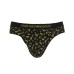 Emporio Armani Set 3 Slip Nero/Lime in cotone stretch con vita elastica e logo lettering 