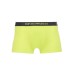 Emporio Armani Set 3 Boxer black/lime in cotone elasticizzato con vita elastica e logo lettering