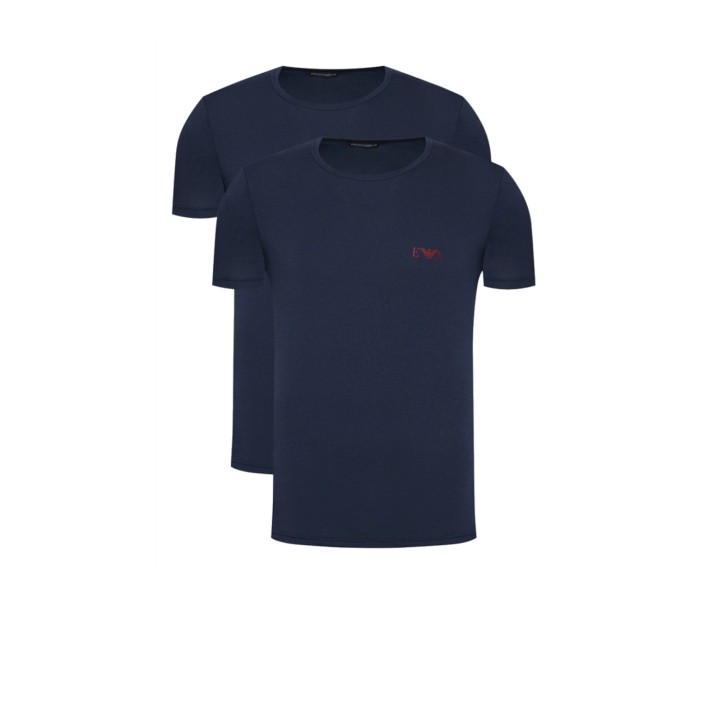 Emporio Armani Set 2 T-shirt a manica corta con logo nella parte anteriore bordeaux