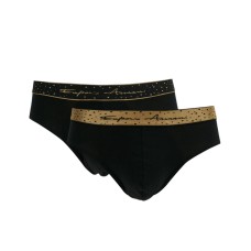 Emporio Armani Set 2 Slip Neri in cotone elasticizzato comfort