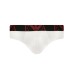 Emporio Armani Set 3 Slip in cotone stretch con vita elastica con logo bold monogram