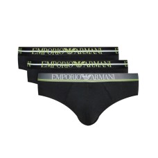 Emporio Armani Emporio Armani Set 3 Slip in cotone stretch con vita elastica e logo lettering