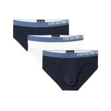 Emporio Armani Set 3 Slip con vita elastica e logo lettering 