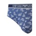 Emporio Armani Set 3 Slip in cotone stretch con vita elastica e logo lettering