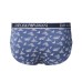 Emporio Armani Set 3 Slip in cotone stretch con vita elastica e logo lettering
