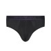 Emporio Armani Set 3 Slip black in cotone stretch con vita elastica e logo lettering 