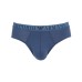 Emporio Armani Set 3 Slip OXFORD/INDIGO/MARINE in cotone stretch con vita elastica e logo lettering 