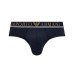 Emporio Armani Set 3 Slip in Cotone stretch con vita elastica e logo lettering