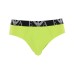 Emporio Armani Set 3 Slip Black/Lime in cotone elasticizzato vita elastica con logo bold monogram