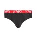 Emporio Armani Set 3 Slip Black/White/red  in cotone elasticizzato vita elastica con logo bold monogram