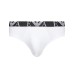 Emporio Armani Set 3 Slip Black/White/red  in cotone elasticizzato vita elastica con logo bold monogram