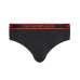 Emporio Armani Set 3 Slip black/red in cotone stretch con vita elastica e logo lettering