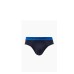 Emporio Armani Set 3 Slip in cotone stretch con vita elastica e logo lettering 1116242R72297135