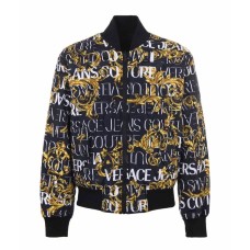 Versace Jeans Couture Giubbotto con stampa Logo Couture reversibile Nero