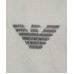 Emporio Armani T-Shirt a manica corta in cotone Grigio Chiaro con logo Aquila ricamato
