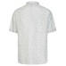 Emporio Armani Camicia OVER FIT Bianca a manica corta da Uomo con stampa onde e logo Aquila All Over