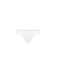 Emporio Armani Brasialiana White con vita elastica e logo lettering silver glitter